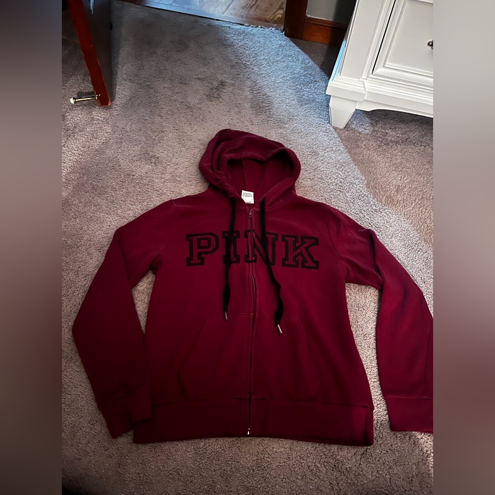 PINK Victoria's Secret Burgundy Hoodie